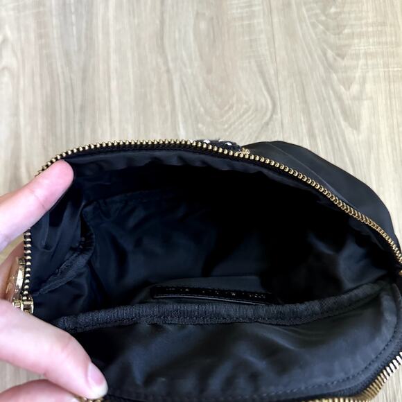 Stoney Clover Lane Black Fanny Pack with Disney Minnie Mouse Pearl Bow Patch - Picture 8 of 9